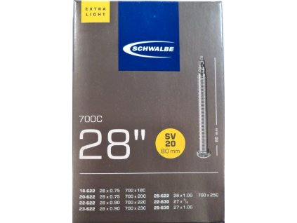 duše SCHWALBE SV20 28"x0.75-27"x1,00 (18-622/25-630) FV/80mm