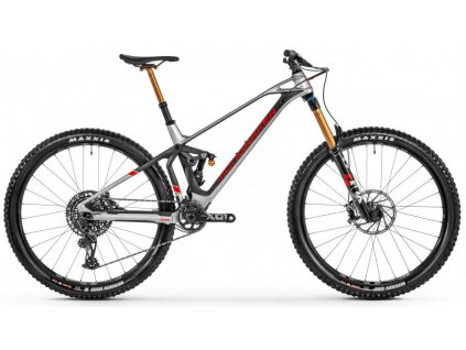 Celoodpružené kolo MONDRAKER Superfoxy Carbon RR, silver/carbon/red 29" 2021