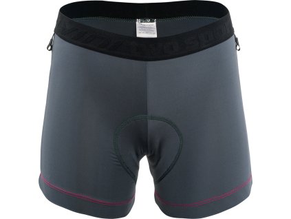 Dámské vnitřní kalhoty Silvini Inner Pro charcoal/punch (Velikost L)