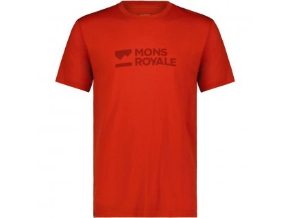 Pánské funkční triko Mons Royale Icon Retro red