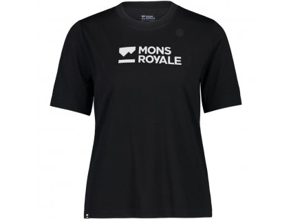 Dámské funkční triko Mons Royale Icon Relaxed Tee WMNS Brand Lock Up
