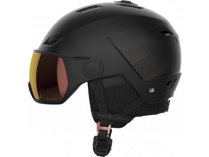 Lyžařská helma Salomon Helma Icon LT Visor Black/Pink Gold 23/24