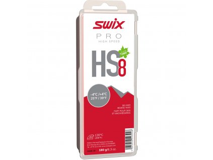 Skluzný vosk Swix High Speed, HS8 červený,-4/+4°C,180g