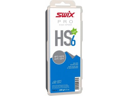 Skluzný vosk Swix High Speed, HS6 modrý, -6°C/-12°C,180g