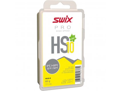 Skluzný vosk Swix High Speed, HS10 žlutý 0/+10°C,60g