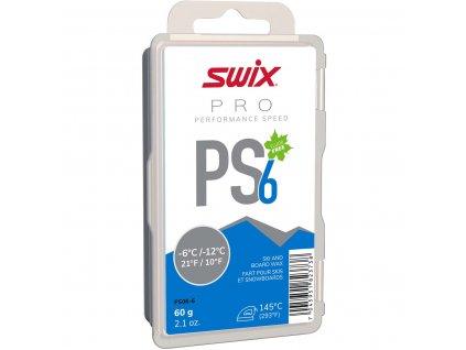 Skluzný vosk Swix Performance Speed, PS6 modrý,- 6°C/-12°C, 60g