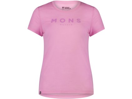 Dámské merino triko Mons Royale Icon Tee Pop pink
