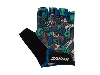 Dětské cyklistické rukavice Silvini Locri blue/yellow (Velikost 11-12y)