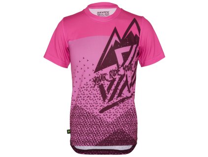 Cyklistické dětské dresy Silvini Denni CD2283 plum/pink