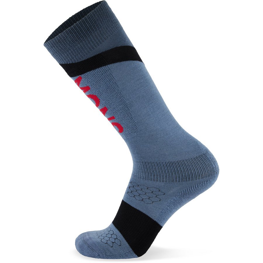 merino ponožky Mons Royale ULTRA CUSHION MERINO SNOW SOCK blue slate / black Velikost: L (42-44)