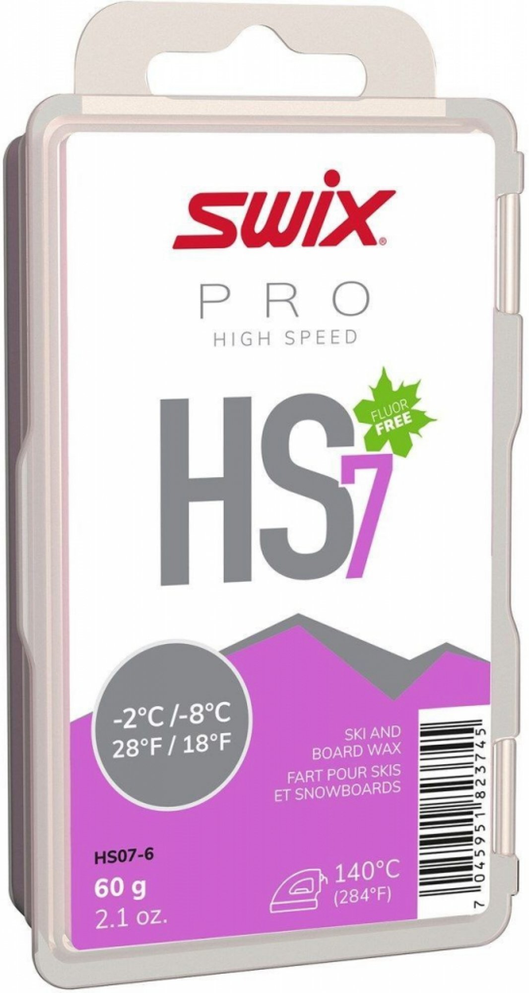 Skluzný vosk Swix High Speed, HS7 Fialový -2°C/-8°C,60g