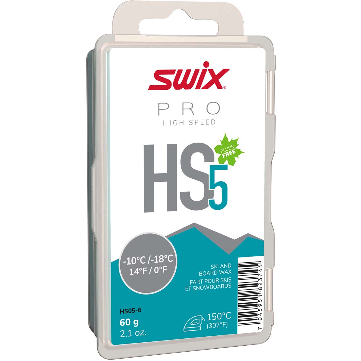Skluzný vosk Swix High Speed, HS6 tyrkysový -10°C/-18°C,60g
