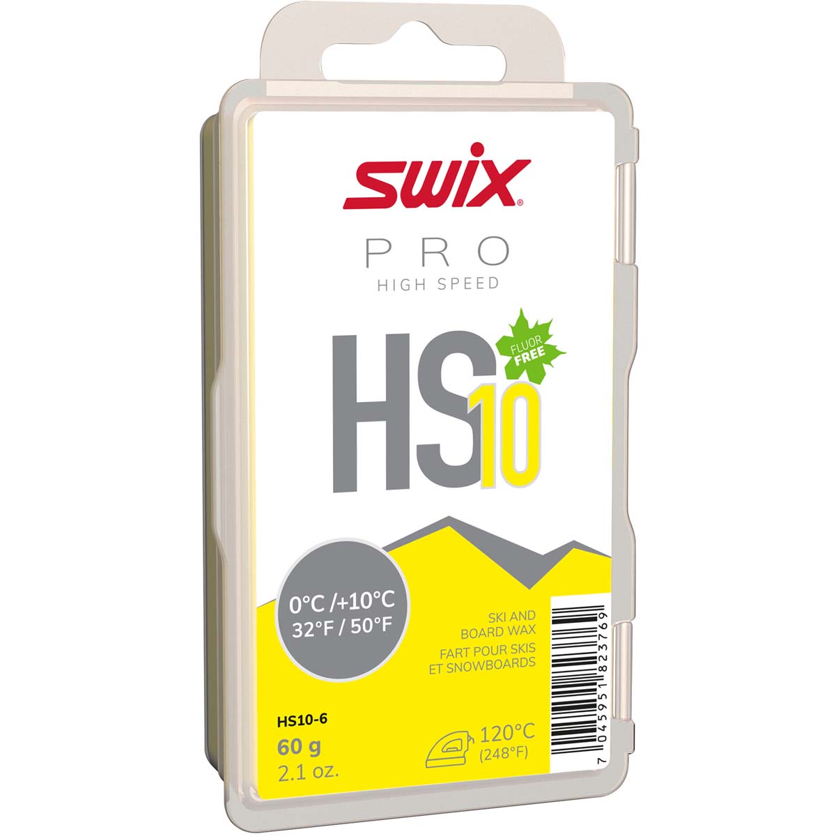 Skluzný vosk Swix High Speed, HS10 žlutý 0/+10°C,60g