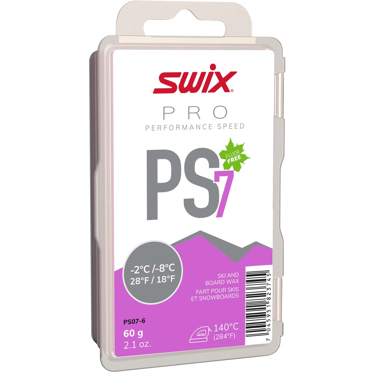 Skluzný vosk Swix Performance Speed, PS7 fialový, -2°C/-8°C, 60g