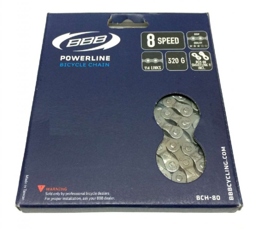 řetěz BBB BCH-80 PowerLine 8-rychlostní šedý