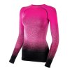 funkční triko dámské dlouhé růžová/černá  S (Velikost S)