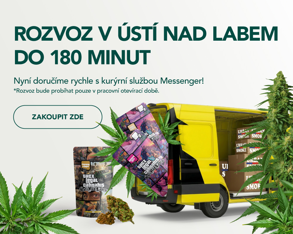 Rozvoz CBD, THCX, vodní dýmky v Ústí nad Labem do 120 minut. Objednej si THC-X květy, vape, cartridge až domů na gauč.