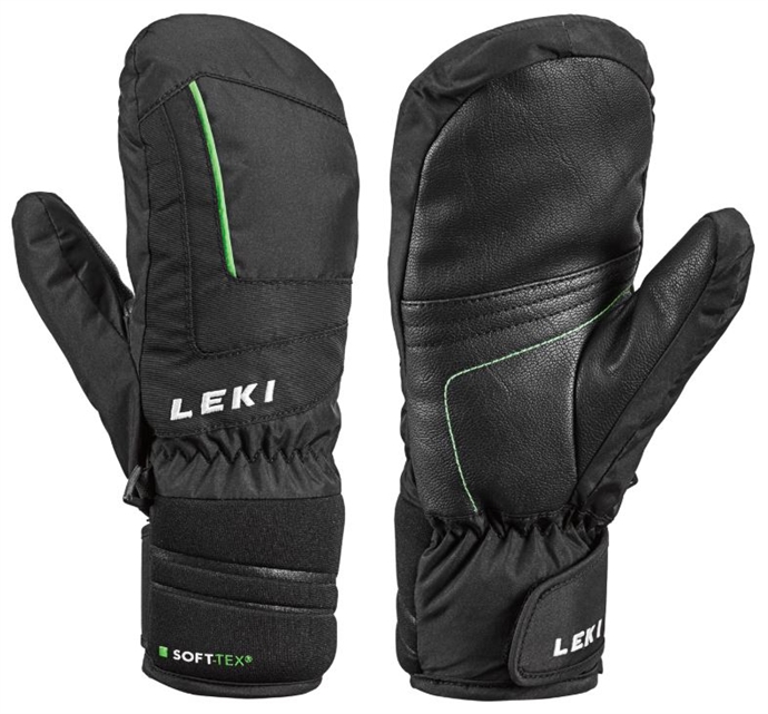 Leki Nico Junior Mitt - black/lime Velikost: 7