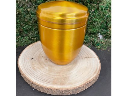 Zlatá hliníková urna