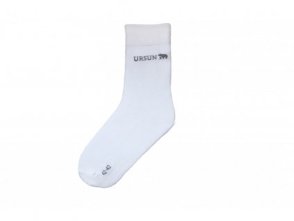 Bavlněné ponožky se stříbrem bílé