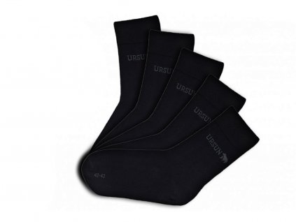 Bavlněné ponožky se stříbrem černé 5 párů