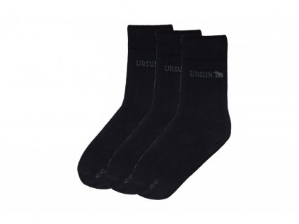 Bavlněné ponožky se stříbrem černé 3 páry