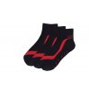 Ponožky se stříbrem sportovní červené 3 páry