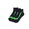 Ponožky se stříbrem sportovní zelené 3 páry