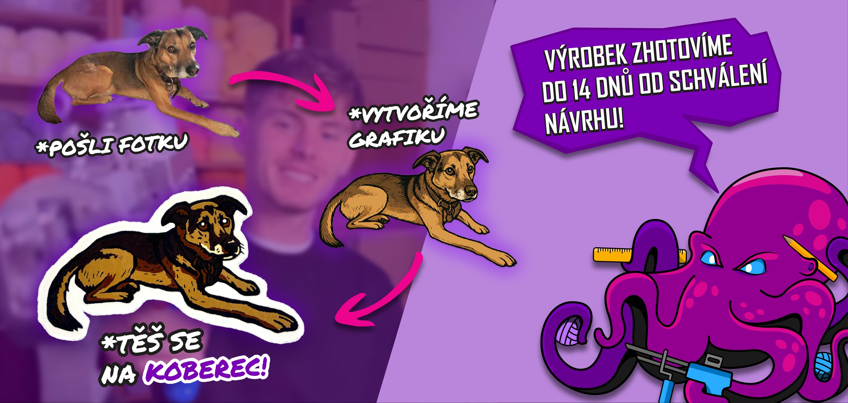 BANNER proces koberce