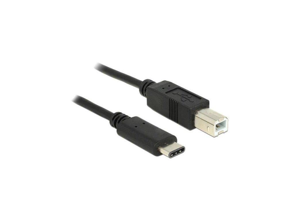 Delock Kabel USB Type-C 2.0 samec > USB 2.0 Typ-B samec 0,5 m černý