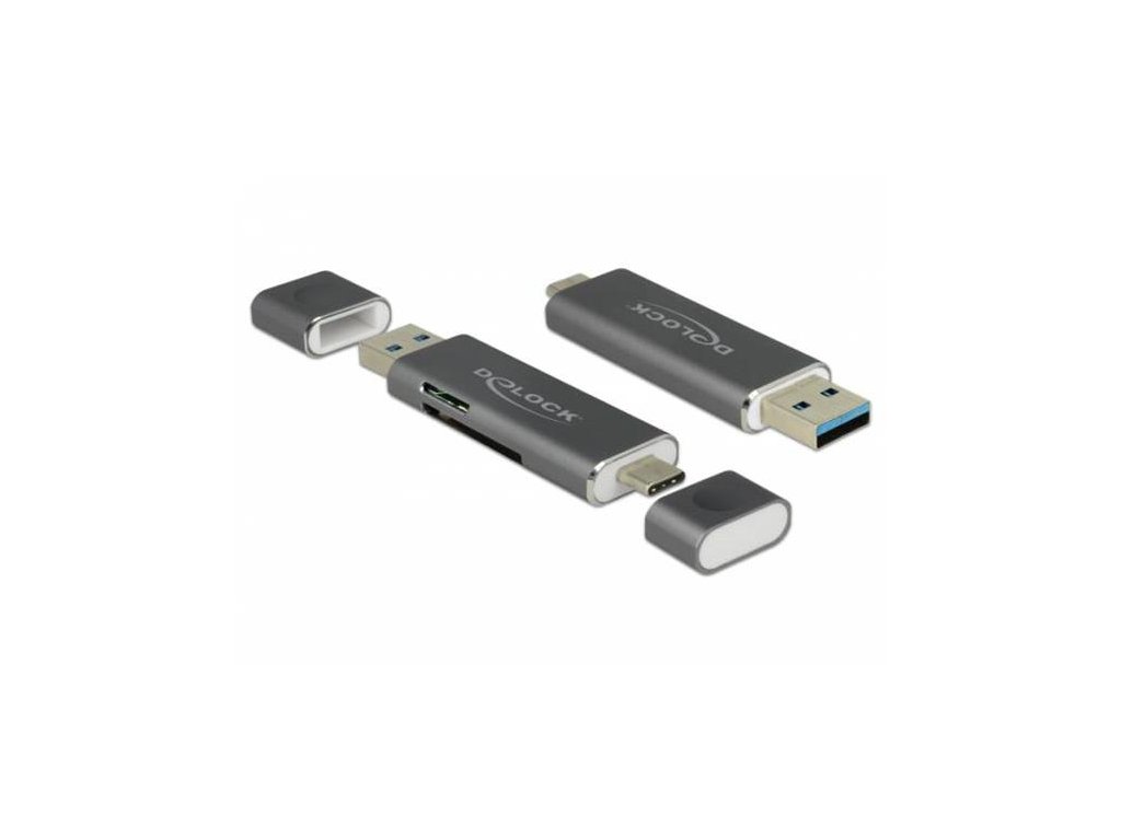 Delock Čtečka karet USB Type-C / USB 3.2 Gen 1 Type-A > SD / MMC + Micro SD