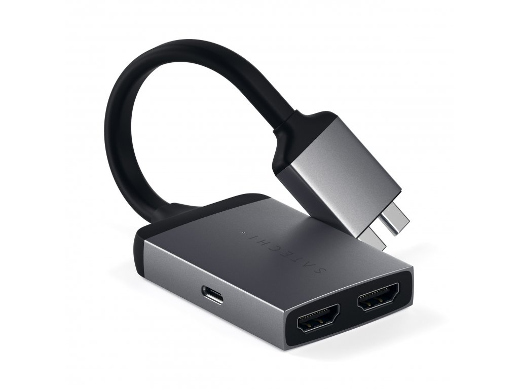 type c dual hdmi adapter adapters satechi space gray 977602