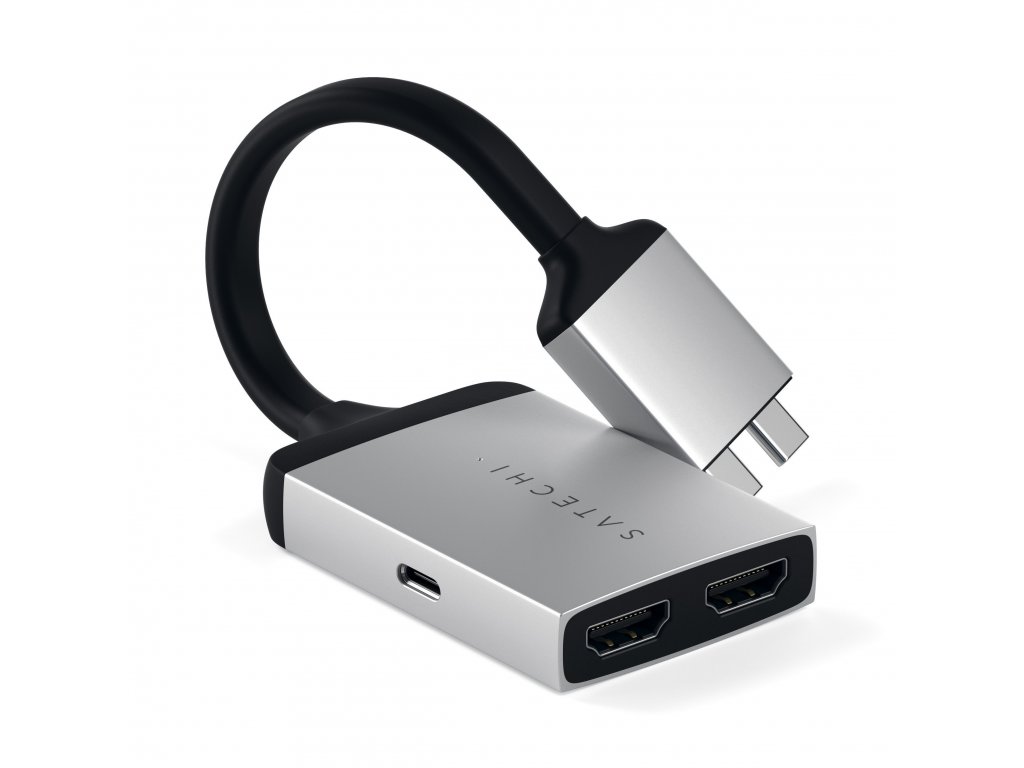 type c dual hdmi adapter adapters satechi silver 355432