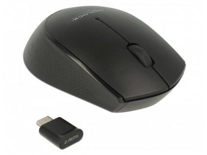 Delock Optická 3-tlačítková mini myš USB Type-C 2.4 GHz bezdrátová