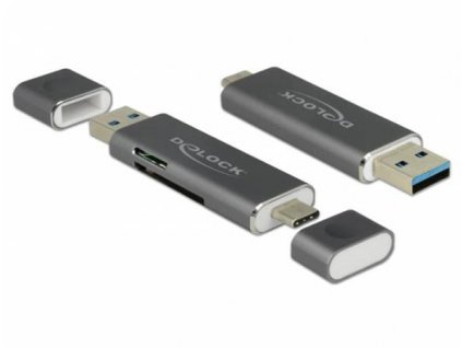 Delock Čtečka karet USB Type-C / USB 3.2 Gen 1 Type-A > SD / MMC + Micro SD