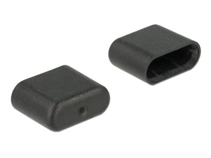 Delock Prachová záslepka pro USB Type-C samec 10 kusů černý