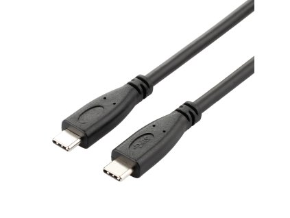 USB-C to USB-C kabel USB 3.2 Gen1, 25 cm, černý