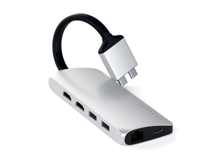 type c dual multimedia adapter adapters satechi silver 909584