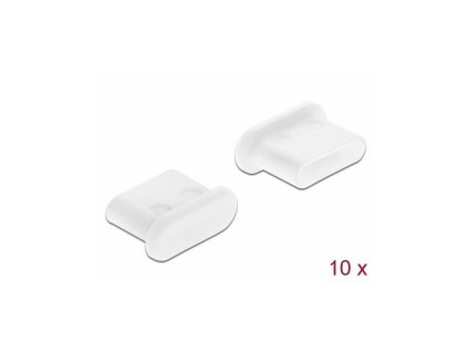 Delock Prachová záslepka pro USB Type-C samice, bez uchopení, 10 kusu, bílá