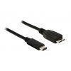 Delock Černý SuperSpeed kabel USB 10 Gbps (USB 3.2 Gen 2) USB Type-C samec > USB type Micro-B samec 1 m