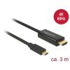 Delock Kabel USB Type-C samec > HDMI samec (DP Alt Mód) 4K 60 Hz 3 m černý