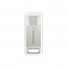 Transcend 16GB JetFlash 850S, USB-C (3.1 Gen 1) flash disk, malé rozměry, stříbrný kov, odolá prachu i vodě