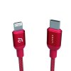 Adam Elements PeAk II C120B USB-C Lightning kabel, 1.2 m, červený