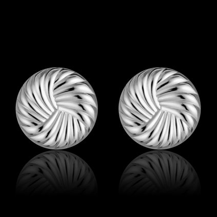 USHI® NÁUŠNICE SWIRL - stříbrné Ag 925/1000 (3,15g)