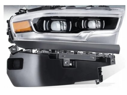 SVĚTLO PŘEDNÍ PRAVÉ LED LIMITED LESKLÝ ČERNÝ PROUŽEK DODGE RAM