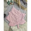 Hrací podložka LIST - velvet růžový - bubblegum