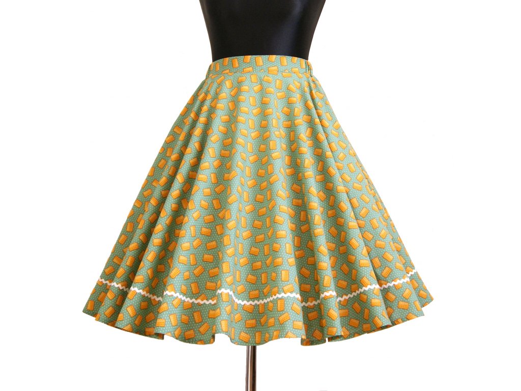 Luxusní kolová sukně "Keksy" vel.34-36