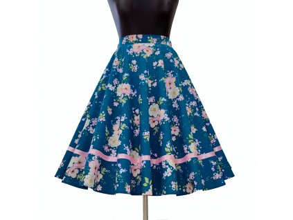 Kolová sukně "Jabloňové květy" vel.42-44