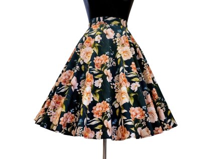 Kolová sukně "Luxury garden" vel.44-46