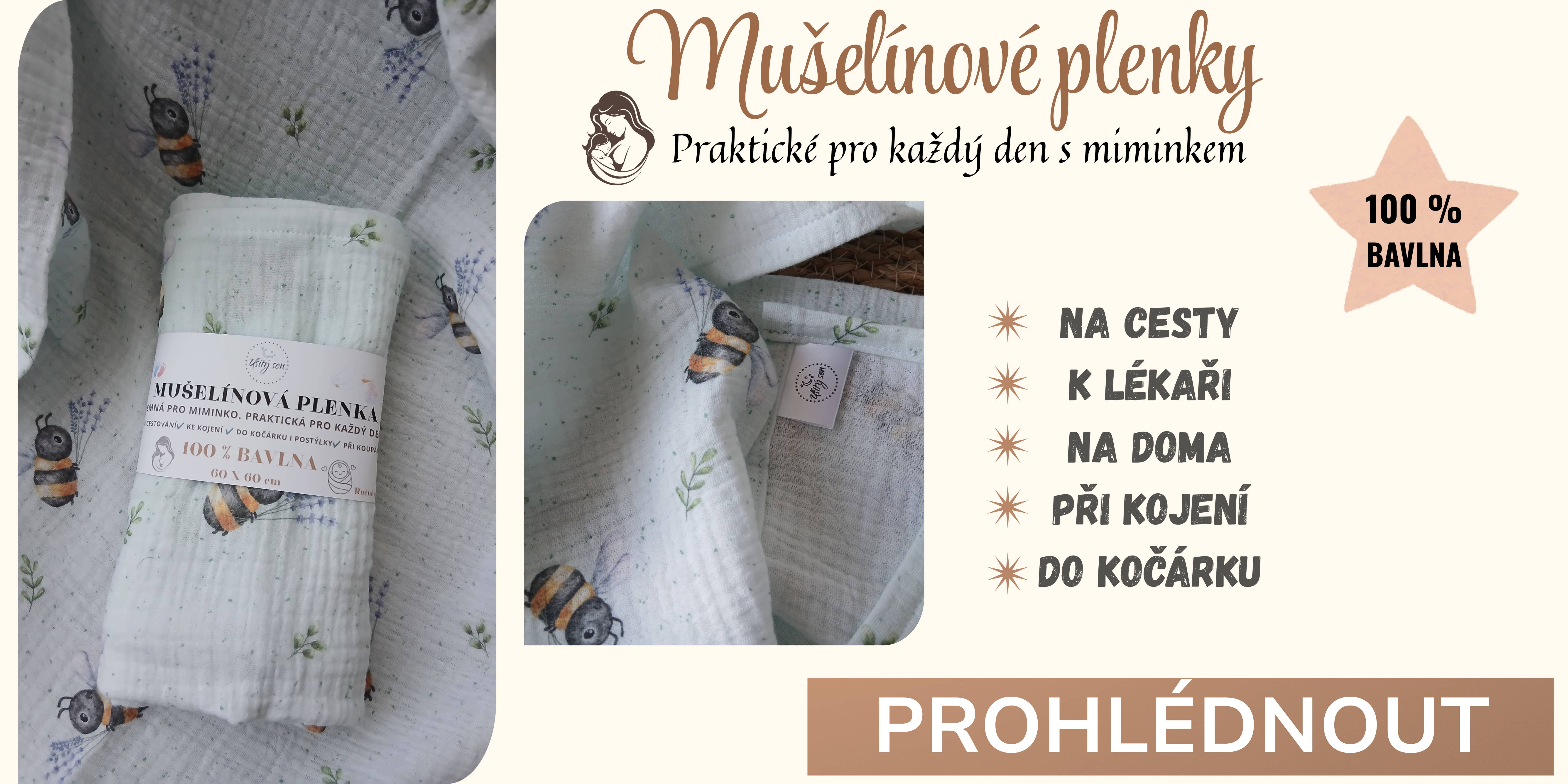 Mušelínové plenky